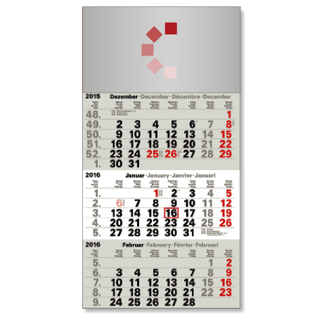 3-Monatskalender für das Folgejahr